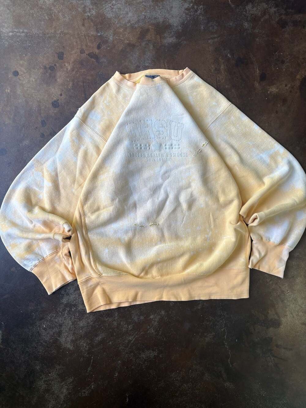 MV Sport Pro-Weave OHSU Sweatshirt Size L Bleach Wash